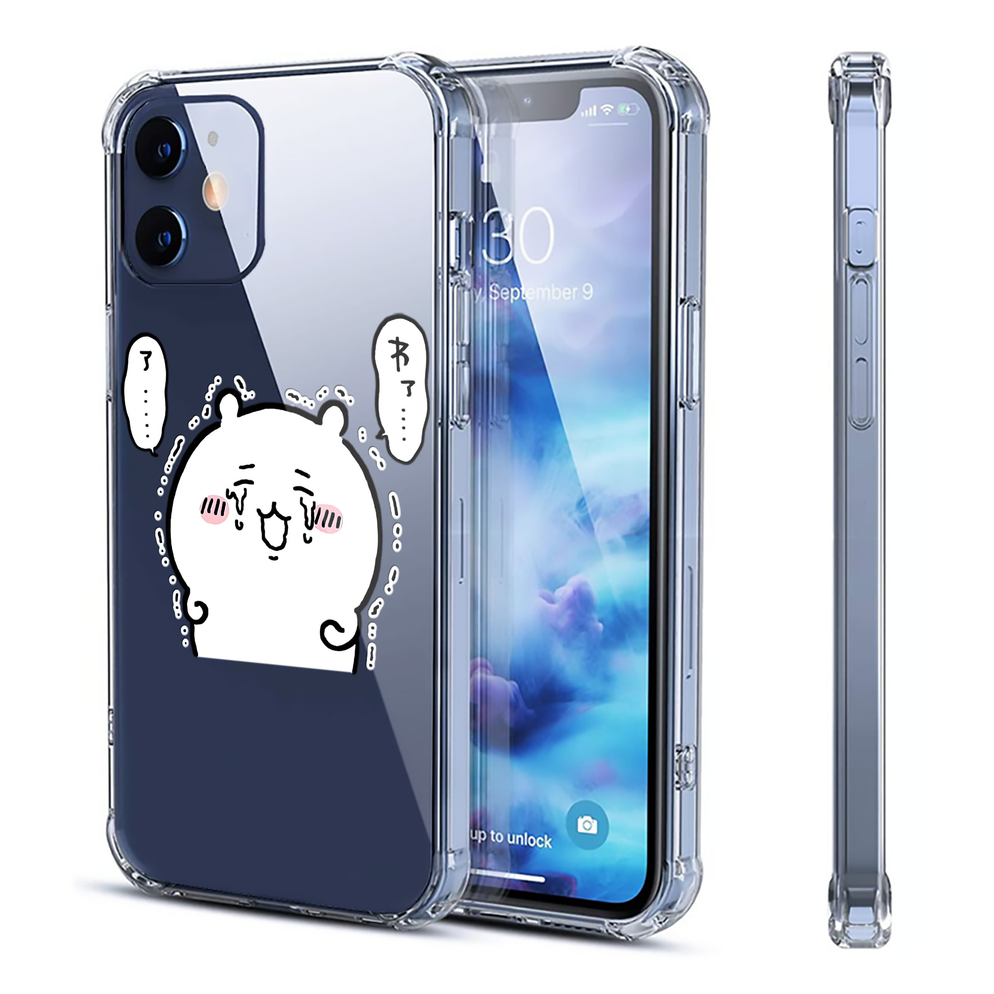 （画像用） ちいかわ ちいかわ Chii-kawa chiikawa 【iPhone 12シリーズ対応】透明スマホケース（クリアソフトケース）
